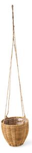 Hanging flowerpot - Rattan. Ø20 x 17 cm. - Nature - Søstrene Grene