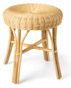 Stool - Rattan. Ø37 x 42 cm. - Nature - Søstrene Grene