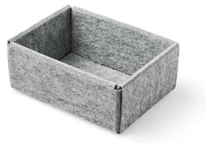 Storage basket - Polyester. 12 x 16 x 6 cm. - Silver Grey - Søstrene Grene
