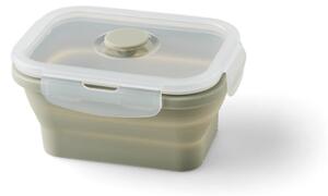 Foldable food container - Silicone/polypropylene. 13 x 9.5 x 3 cm. - Thyme Green - Søstrene Grene