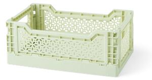 Foldable box small - Polypropylene. 27 x 16.5 x 10.5 cm. - Thyme Green - Søstrene Grene