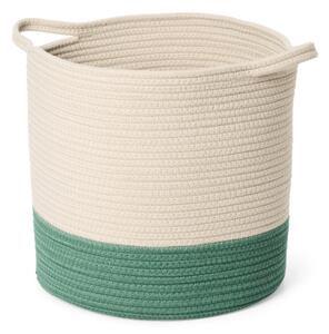 Rope basket - Cotton. 33 x 33 cm. - Moss Green - Søstrene Grene