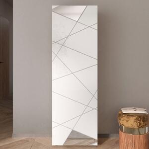 Victoria Mirrored High Gloss Coat Hanger Cabinet In White
