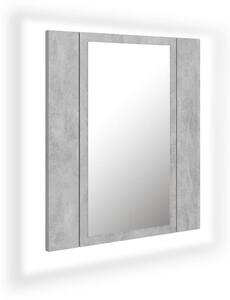 LED Bathroom Mirror Cabinet Concrete Grey 40x12x45 cm Acrylic