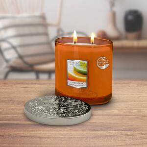 Heart and Home Ellipse Citrus Crush Multi Wick Candle Orange