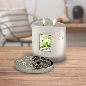 Heart and Home Ellipse White Jasmine & Freesia Multi Wick Candle White