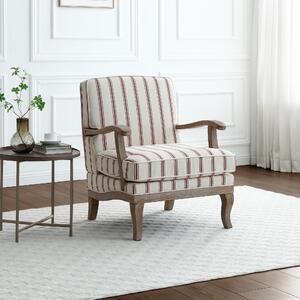 Esme Woven Folkstone Stripe Occasional Chair Folkstone Stripe Mulberry