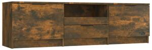 TV Cabinet Smoked Oak 140x35x40 cm Engineered Wood