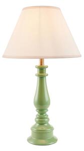 Lenoir White 30cm Shade Resin Table Lamp In Cotswold Green