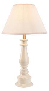 Lenoir White 30cm Shade Resin Table Lamp In Almond White