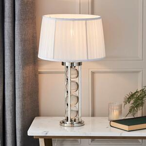 Nephi Clear Glass Crystal Table Lamp In Polished Nickel