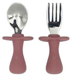 BLW Essentials Toddler Cutlery Set - Dusty Rose