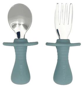 BLW Essentials Toddler Cutlery Set - Dusky Blue