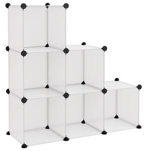 Storage Cube Organiser with 6 Cubes Transparent PP