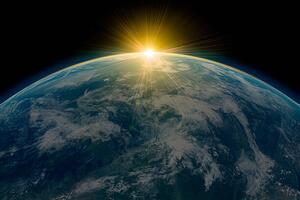 Photography Sunrise over planet earth, Image Source