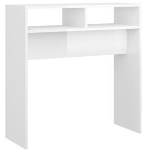 Console Table High Gloss White 78x30x80 cm Engineered Wood