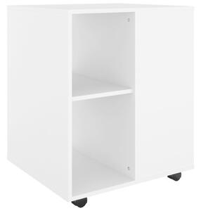Rolling Cabinet White 60x53x72 cm Engineered Wood