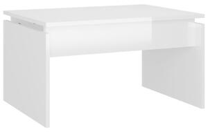 Coffee Table High Gloss White 68x50x38 cm Engineered Wood