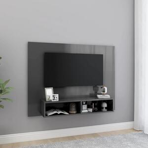 Wall TV Cabinet High Gloss Grey 120x23.5x90 cm Engineered Wood