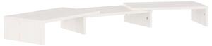 Monitor Stand White 80x24x10.5 cm Solid Wood Pine