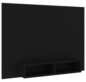 Wall TV Cabinet Black 135x23.5x90 cm Engineered Wood