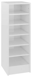 Shoe Cabinet High Gloss White 31.5x35x92 cm Engineered Wood
