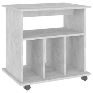 Rolling Cabinet Concrete Grey 60x45x60 cm Engineered Wood