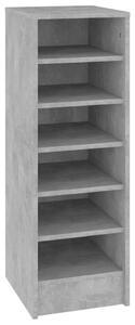 Shoe Cabinet Concrete Grey 31.5x35x90 cm Engineered Wood