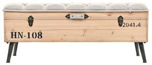 Storage Bench 110 cm Solid Firwood