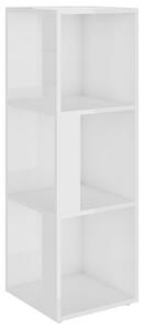 Corner Cabinet High Gloss White 33x33x100 cm Engineered Wood