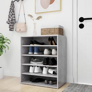 Shoe Cabinet Concrete Grey 60x35x70 cm Engineered Wood