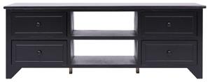TV Cabinet Black 108x30x40 cm Solid Paulownia Wood