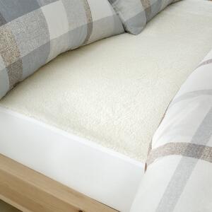 Catherine Lansfield Thermal Fleece Fitted Underblanket Bed Linen Fitted Sheet Cream