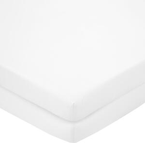 Pack of 2 Non Iron Toddler Fitted Sheets White