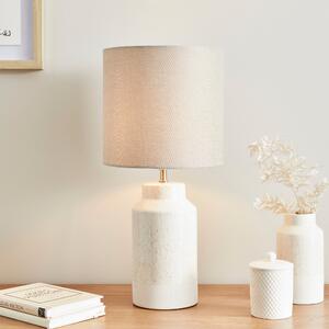 Dorma Purity Ceramic Table Lamp White