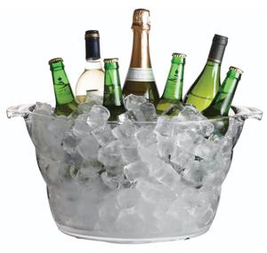 BarCraft Large Oval Drinks Cooler Clear