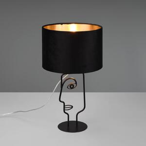 Reality Leuchten Sultan table lamp velvet lampshade, black