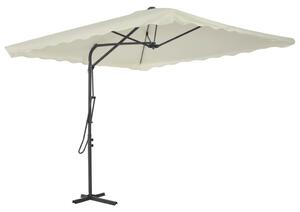 Outdoor Parasol with Steel Pole 250x250 cm Sand