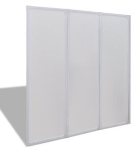 Shower Bath Screen Wall 141 x 132 cm 3 Panels Foldable