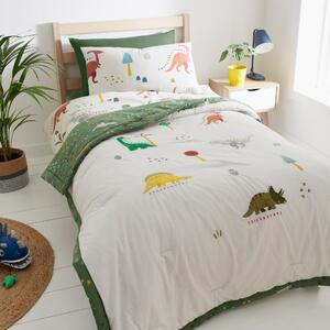 Dinosaur Quilted Bedspread Green
