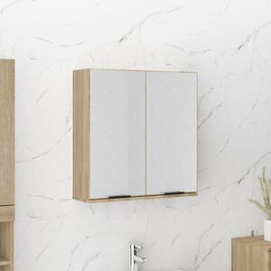 Bathroom Mirror Cabinet Sonoma Oak 64x20x67 cm