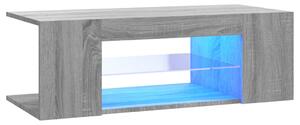 TV Cabinet with LED Lights Grey Sonoma 90x39x30 cm