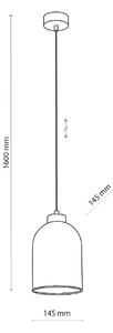 Euluna Satipo glass pendant light, 1-bulb, transparent