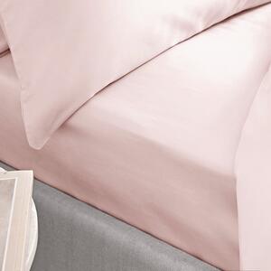 Bianca Cotton 400 Thread Count Sateen Bed Linen Fitted Sheet Blush