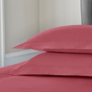 Dorma 300 Thread Count 100% Cotton Sateen Plain Oxford Pillowcase Pink