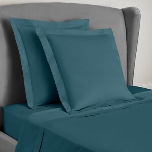 Dorma 300 Thread Count 100% Cotton Sateen Plain Continental Square Pillowcase Dragonfly Teal