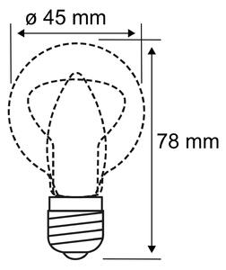 LED bulb E14 827 half mirror silver 4.8 W dimmable