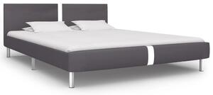 Bed Frame Grey Faux Leather 150x200 cm 5FT King Size