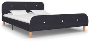 Bed Frame Dark Grey Fabric 135x190 cm 4FT6 Double