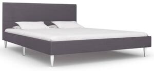 Bed Frame Grey Fabric 135x190 cm 4FT6 Double